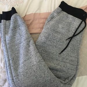 Heather Gray Sherpa Lined Sweat Pants